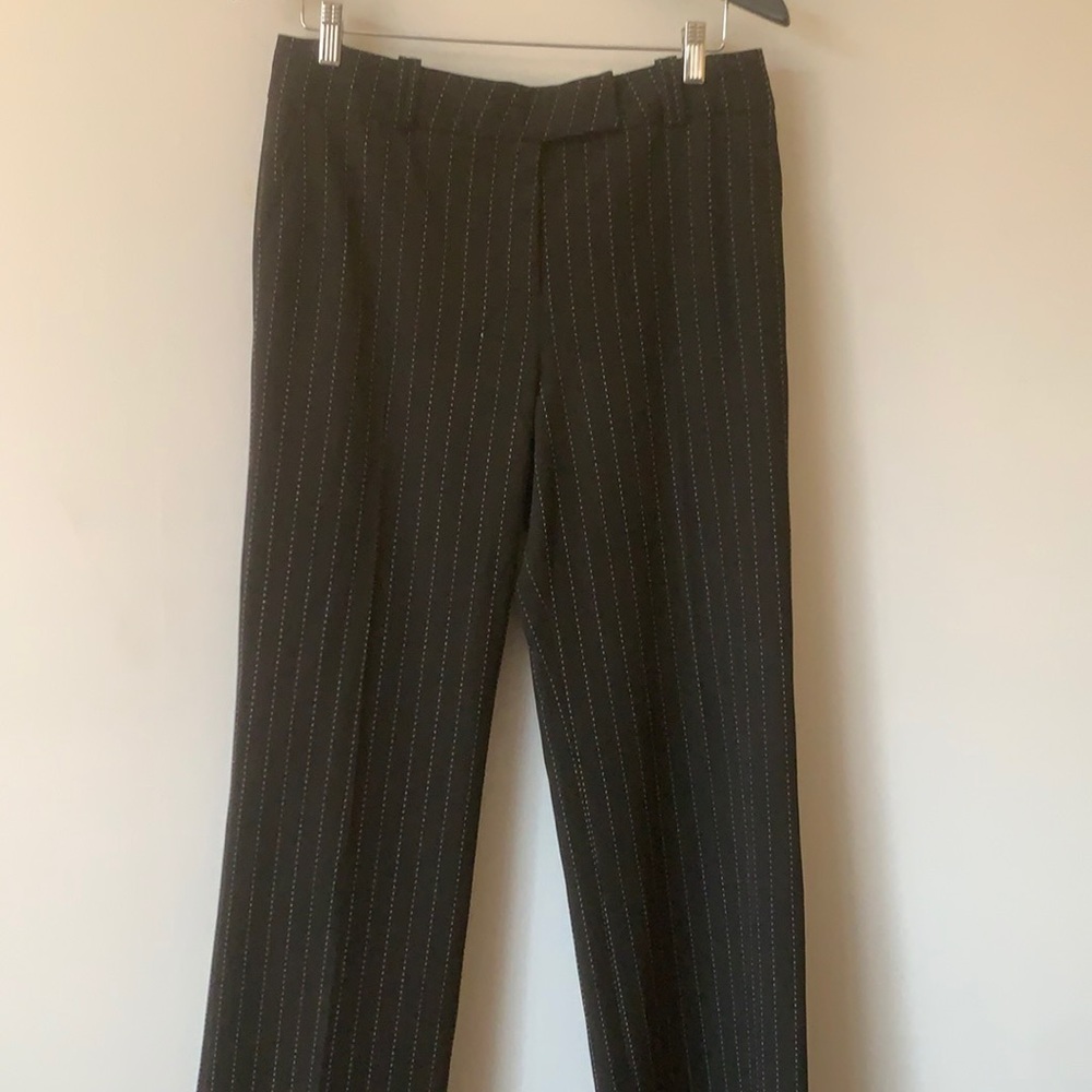 St. John pin stripped black slacks size 12